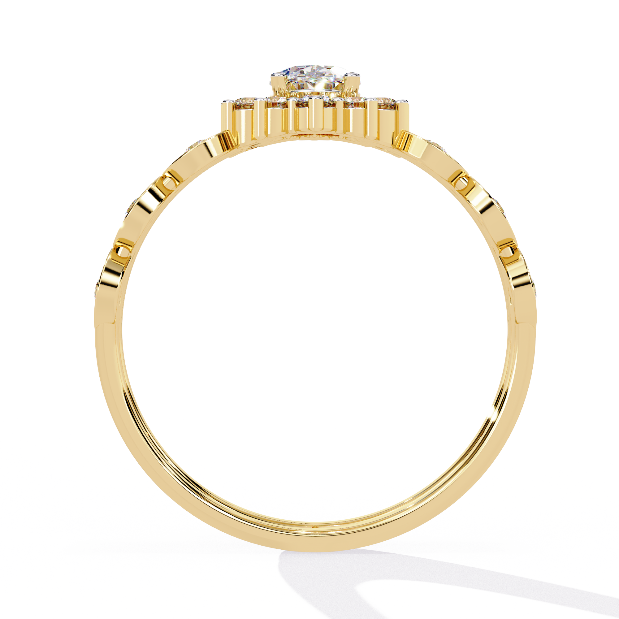 WOKE ™ 1.38 CARAT VVS-EF Oval cut Lab Grown Diamond ring in 14/18k Gold| WOKE