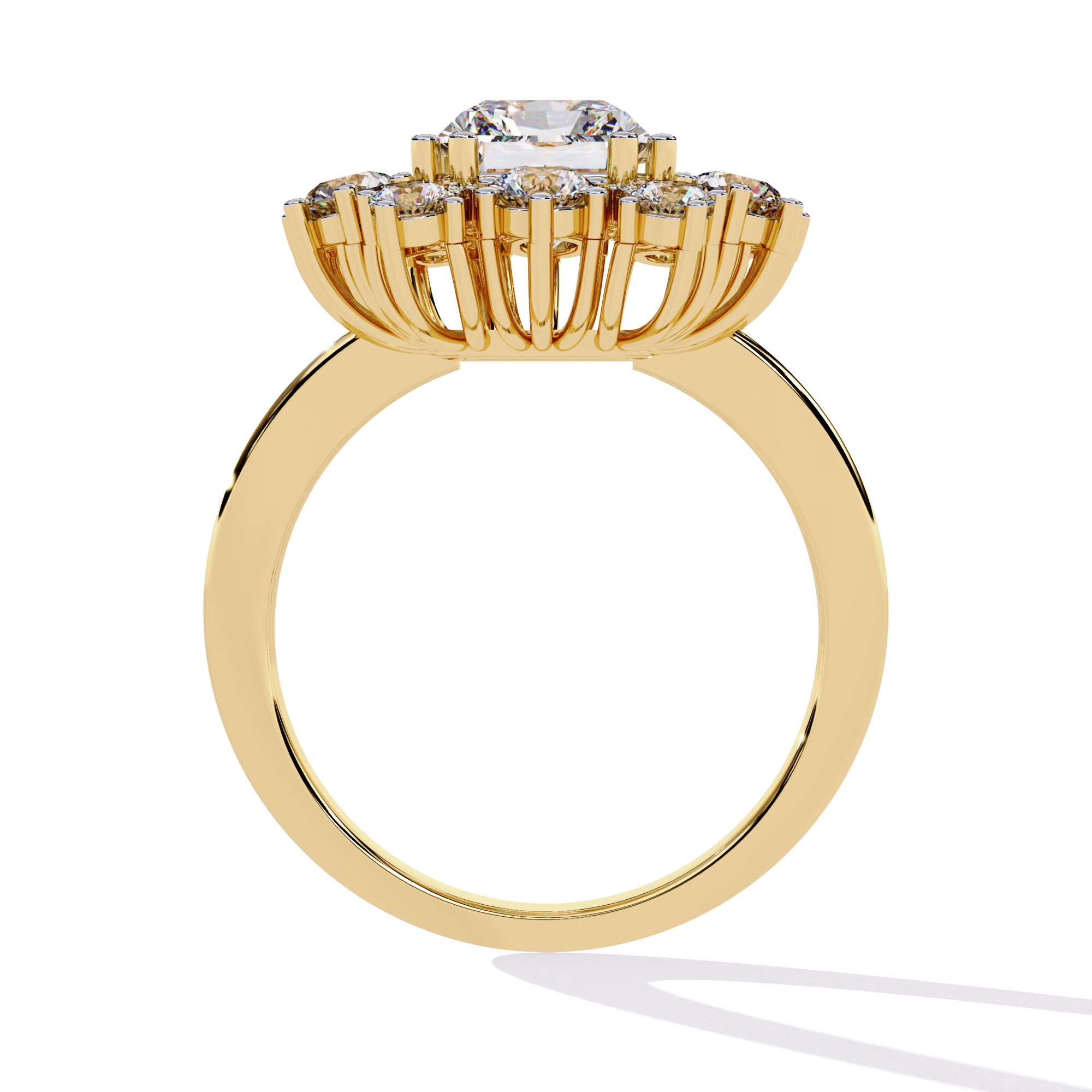 WOKE ™ 2.0 CARAT Radiant cut VVS-EF Lab Grown Diamond ring in 14/18k Gold| WOKE