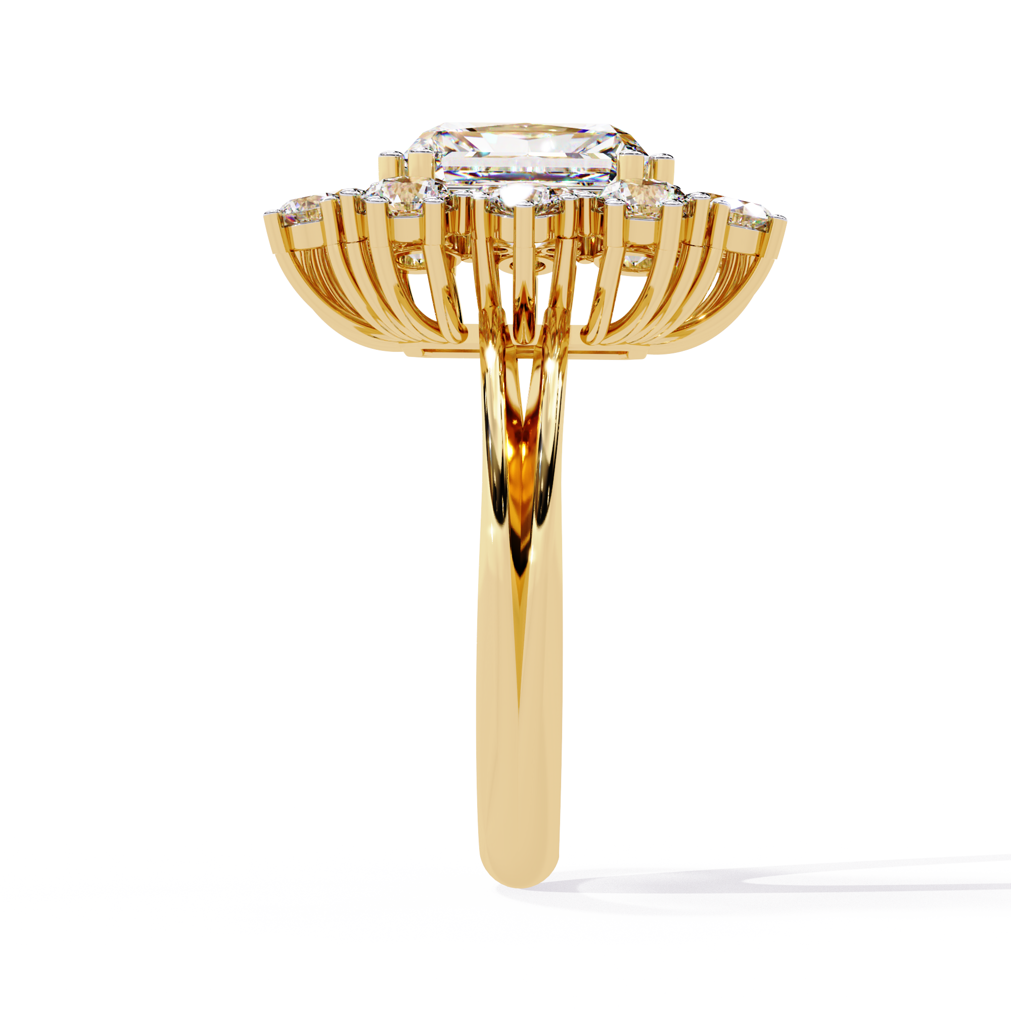 WOKE ™ 2.0 CARAT Radiant cut VVS-EF Lab Grown Diamond ring in 14/18k Gold| WOKE