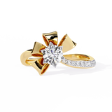 WOKE ™ 0.52 CARAT VVS-EF Lab Grown Diamond ring in 14/18k Gold| WOKE