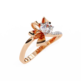 WOKE ™ 0.52 CARAT VVS-EF Lab Grown Diamond ring in 14/18k Gold| WOKE