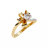 WOKE ™ 0.52 CARAT VVS-EF Lab Grown Diamond ring in 14/18k Gold| WOKE