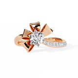 WOKE ™ 0.52 CARAT VVS-EF Lab Grown Diamond ring in 14/18k Gold| WOKE