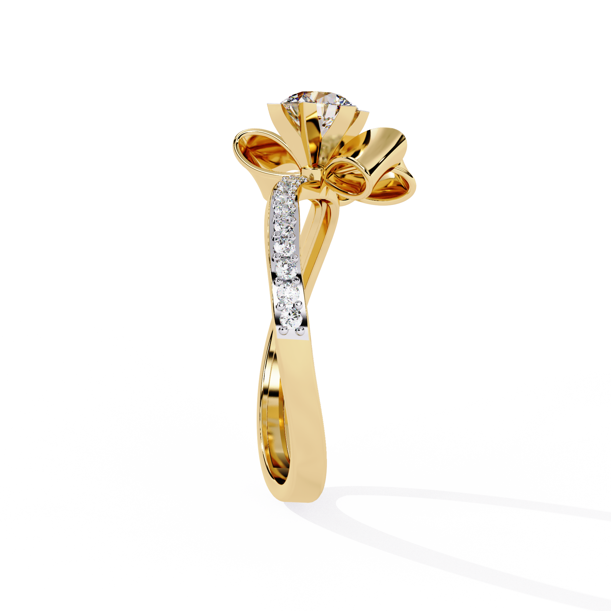 WOKE ™ 0.52 CARAT VVS-EF Lab Grown Diamond ring in 14/18k Gold| WOKE