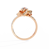 WOKE ™ 0.52 CARAT VVS-EF Lab Grown Diamond ring in 14/18k Gold| WOKE