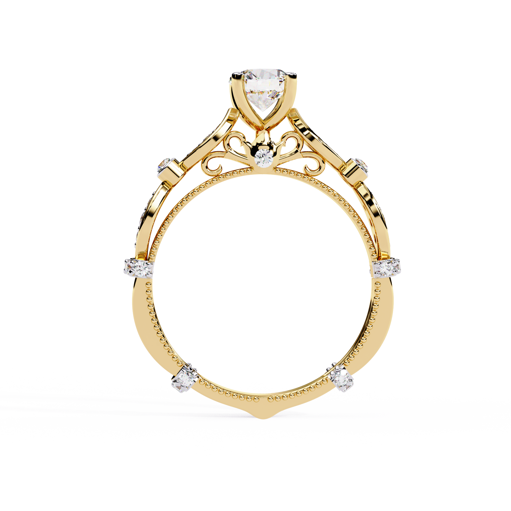 WOKE ™ 0.95 CARAT VVS-EF Lab Grown Diamond ring in 14/18k Gold| WOKE