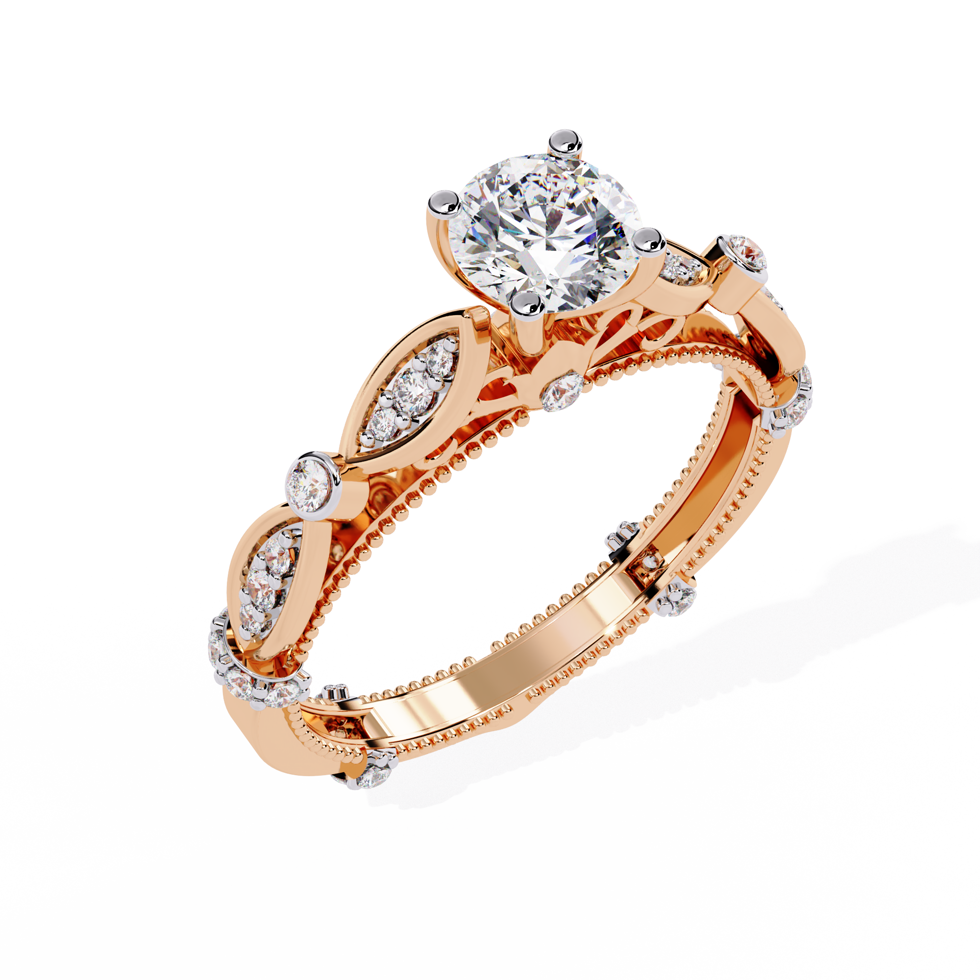 WOKE ™ 0.95 CARAT VVS-EF Lab Grown Diamond ring in 14/18k Gold| WOKE