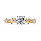 WOKE ™ 0.95 CARAT VVS-EF Lab Grown Diamond ring in 14/18k Gold| WOKE