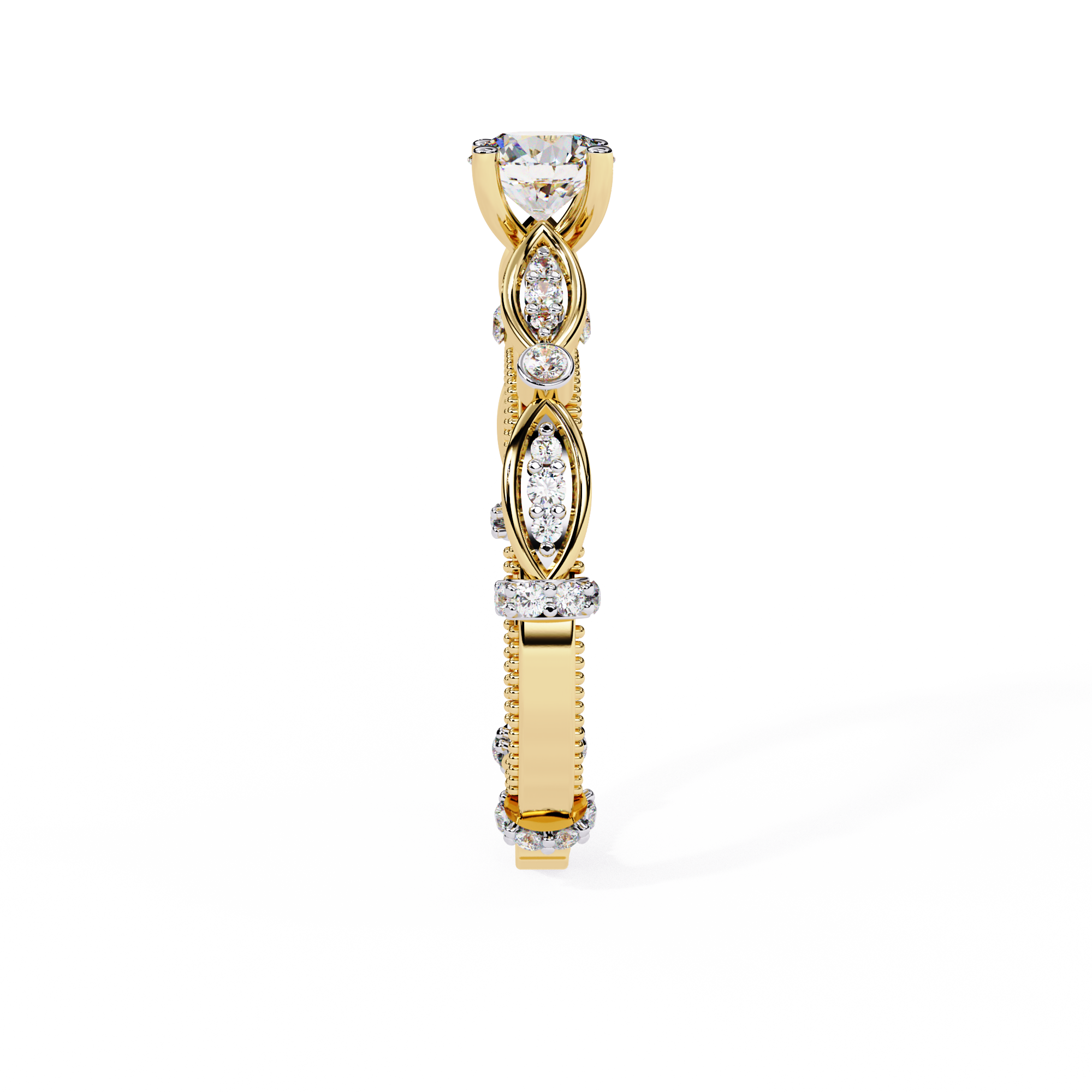 WOKE ™ 0.95 CARAT VVS-EF Lab Grown Diamond ring in 14/18k Gold| WOKE