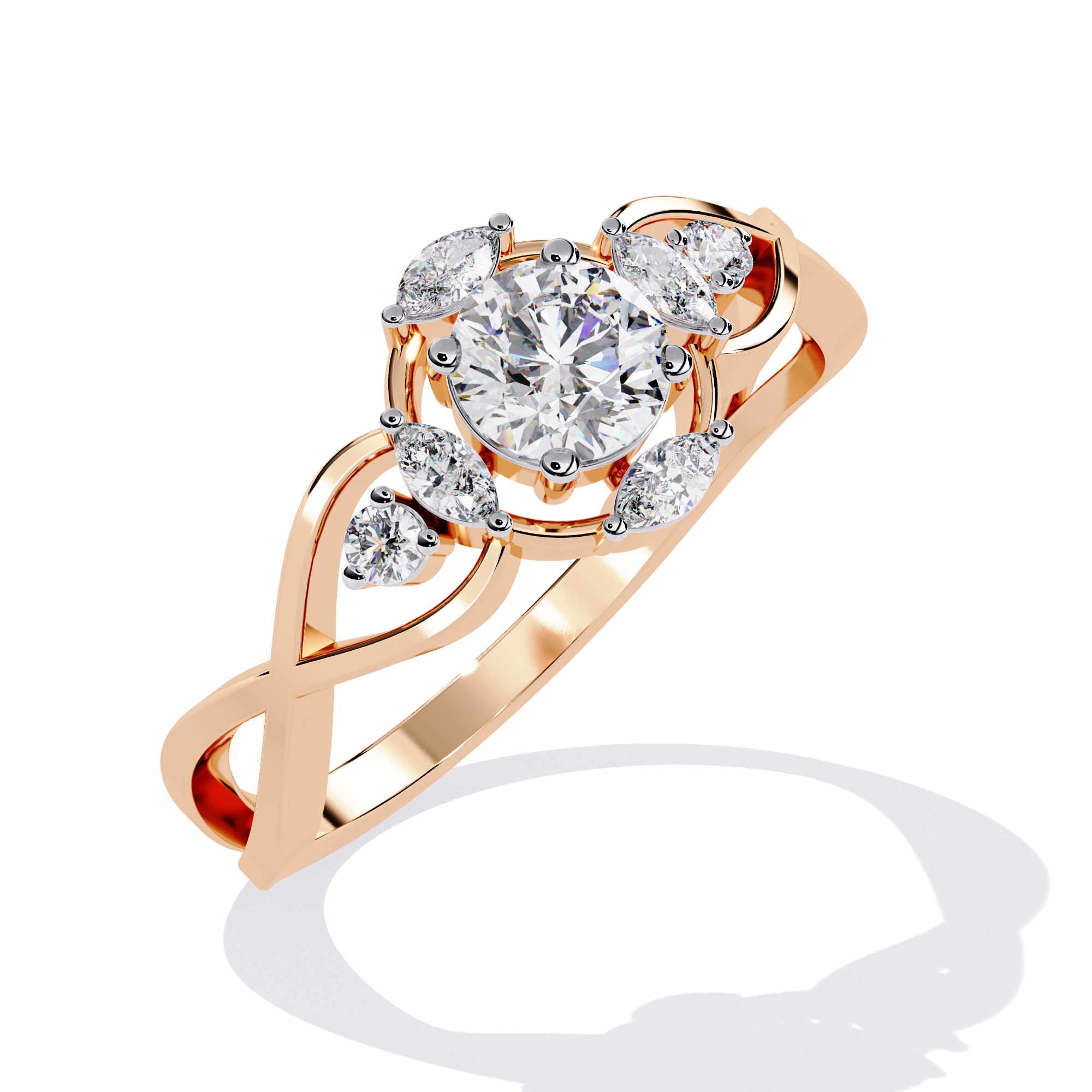 WOKE ™ 0.82 CARAT VVS-EF Lab Grown Diamond ring in 14/18k Gold| WOKE