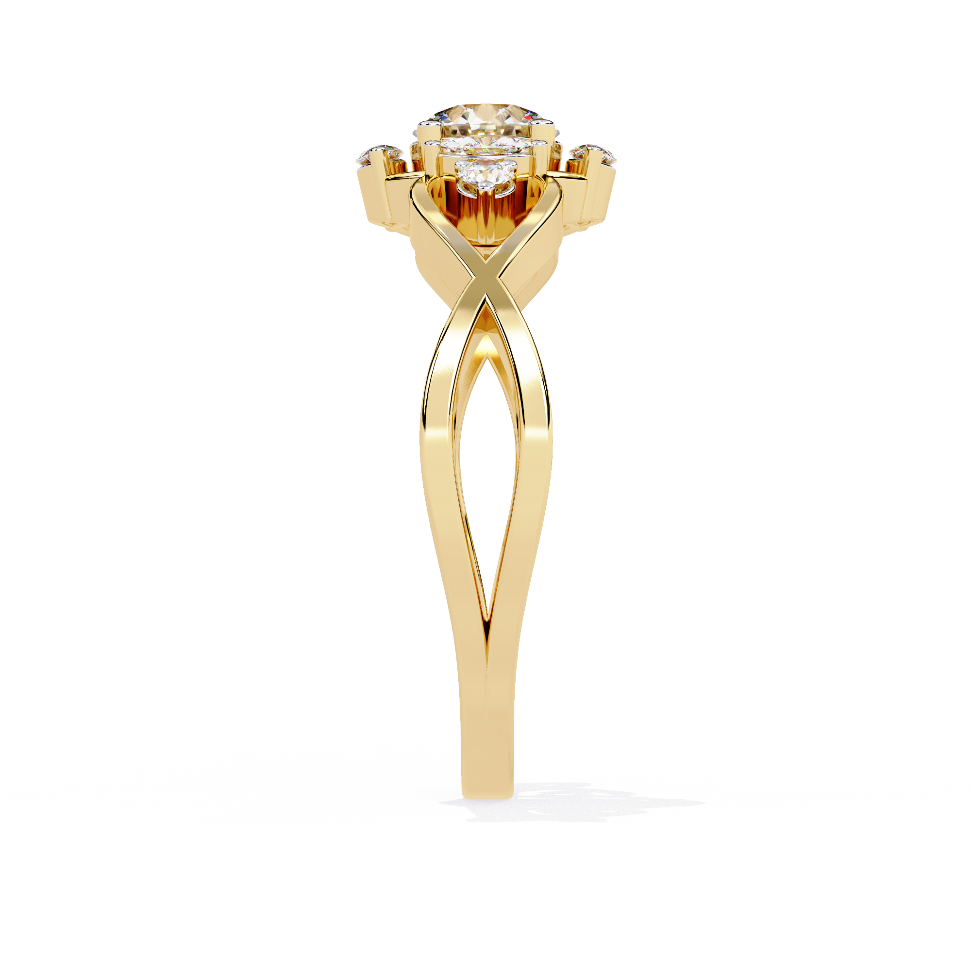 WOKE ™ 0.82 CARAT VVS-EF Lab Grown Diamond ring in 14/18k Gold| WOKE