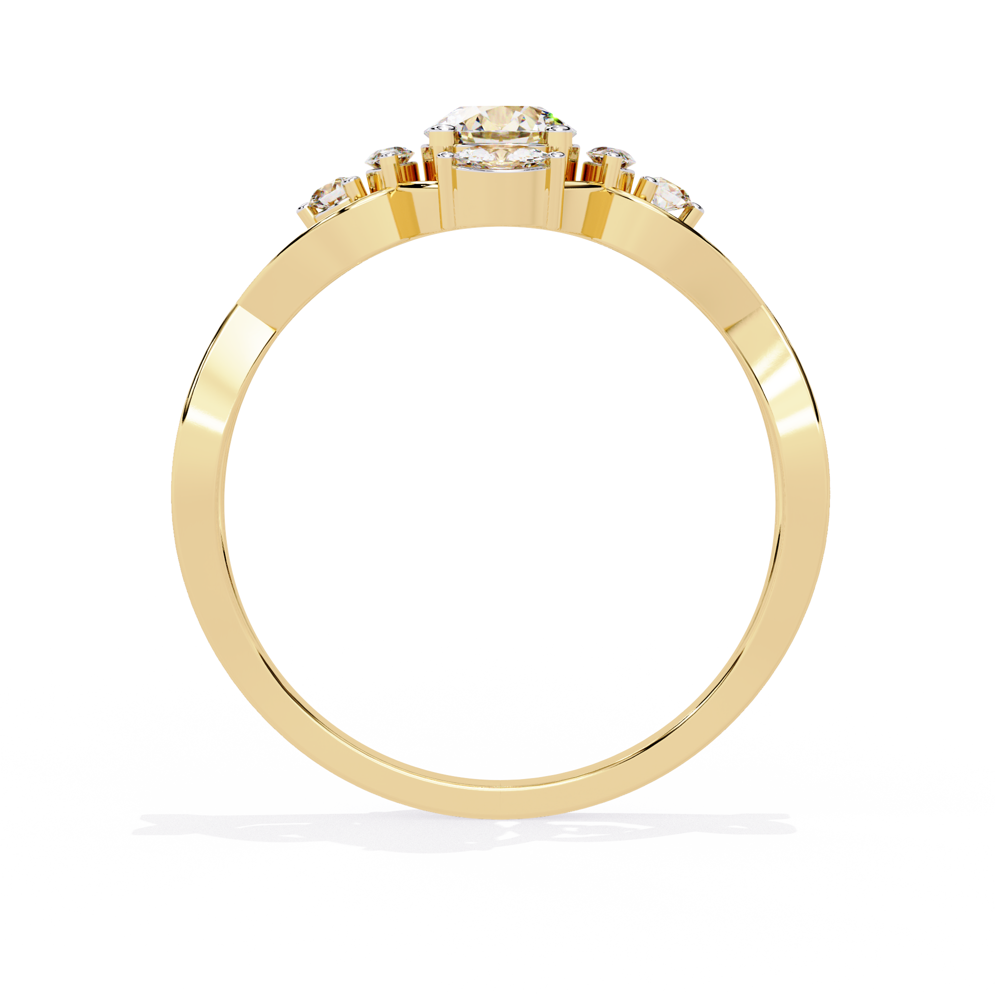 WOKE ™ 0.82 CARAT VVS-EF Lab Grown Diamond ring in 14/18k Gold| WOKE