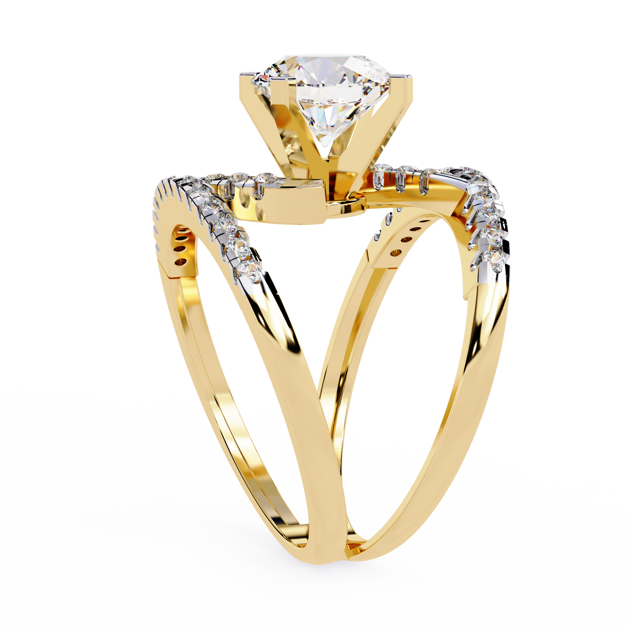 WOKE ™ 1.25 CARAT VVS-EF Lab Grown Diamond ring in 14/18k Gold| WOKE