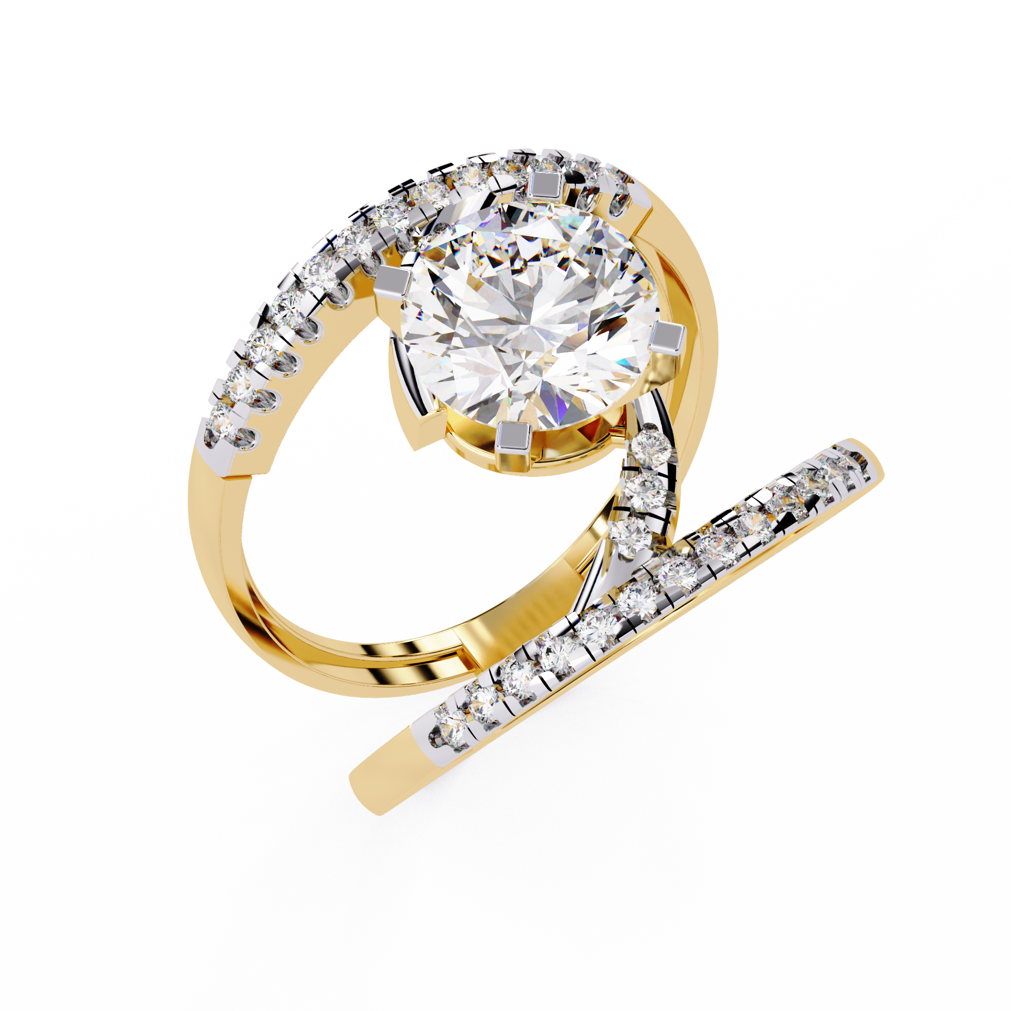 WOKE ™ 1.25 CARAT VVS-EF Lab Grown Diamond ring in 14/18k Gold| WOKE