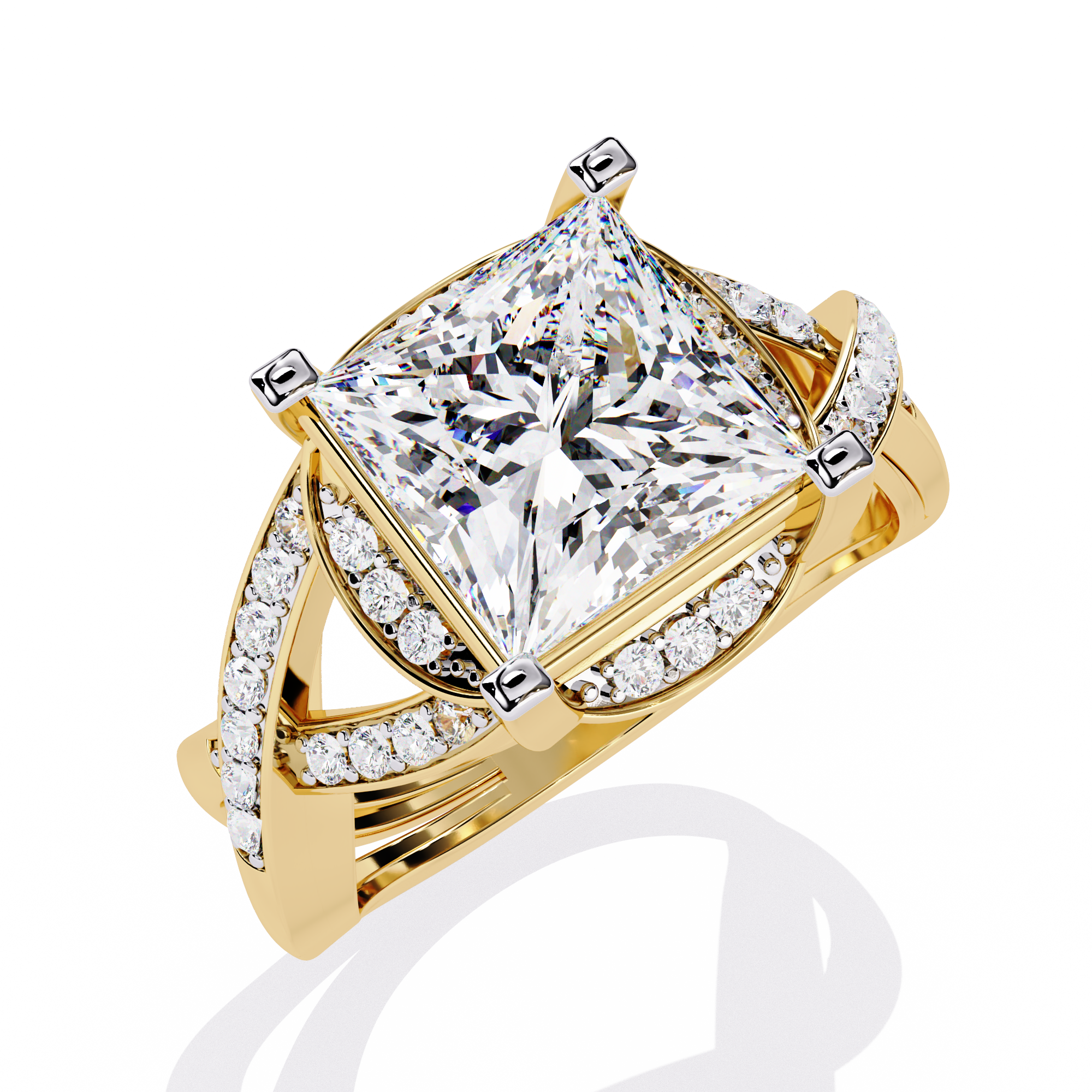 WOKE ™ 1.75 CARAT VVS-EF Lab Grown Diamond ring in 14/18k Gold| WOKE