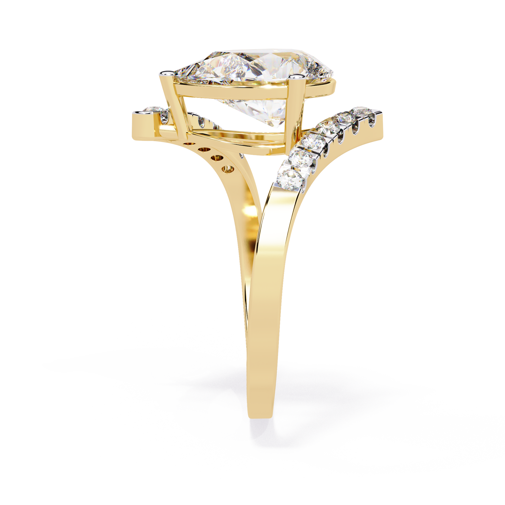 WOKE ™ 1.75 CARAT VVS-EF Lab Grown Diamond ring in 14/18k Gold| WOKE