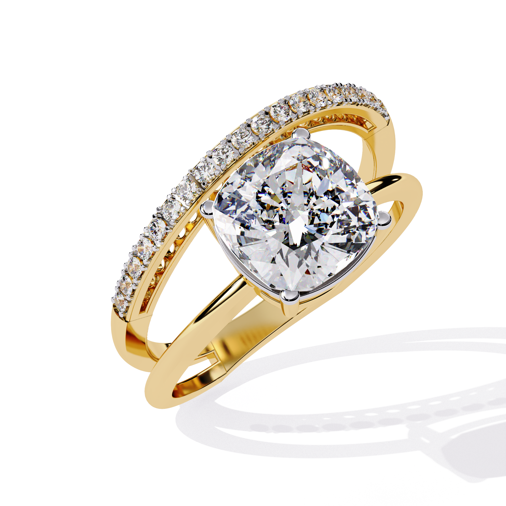 WOKE ™ 1.63 CARAT VVS-EF Lab Grown Diamond ring in 14/18k Gold| WOKE