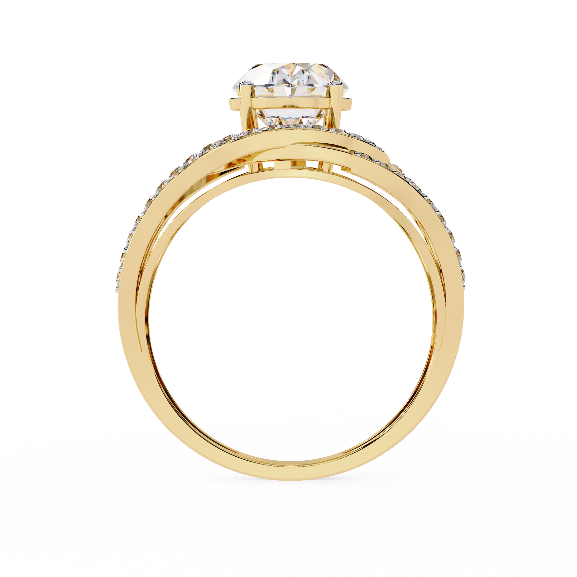 WOKE ™ 2.25 CARAT VVS-EF Lab Grown Diamond ring in 14/18k Gold| WOKE