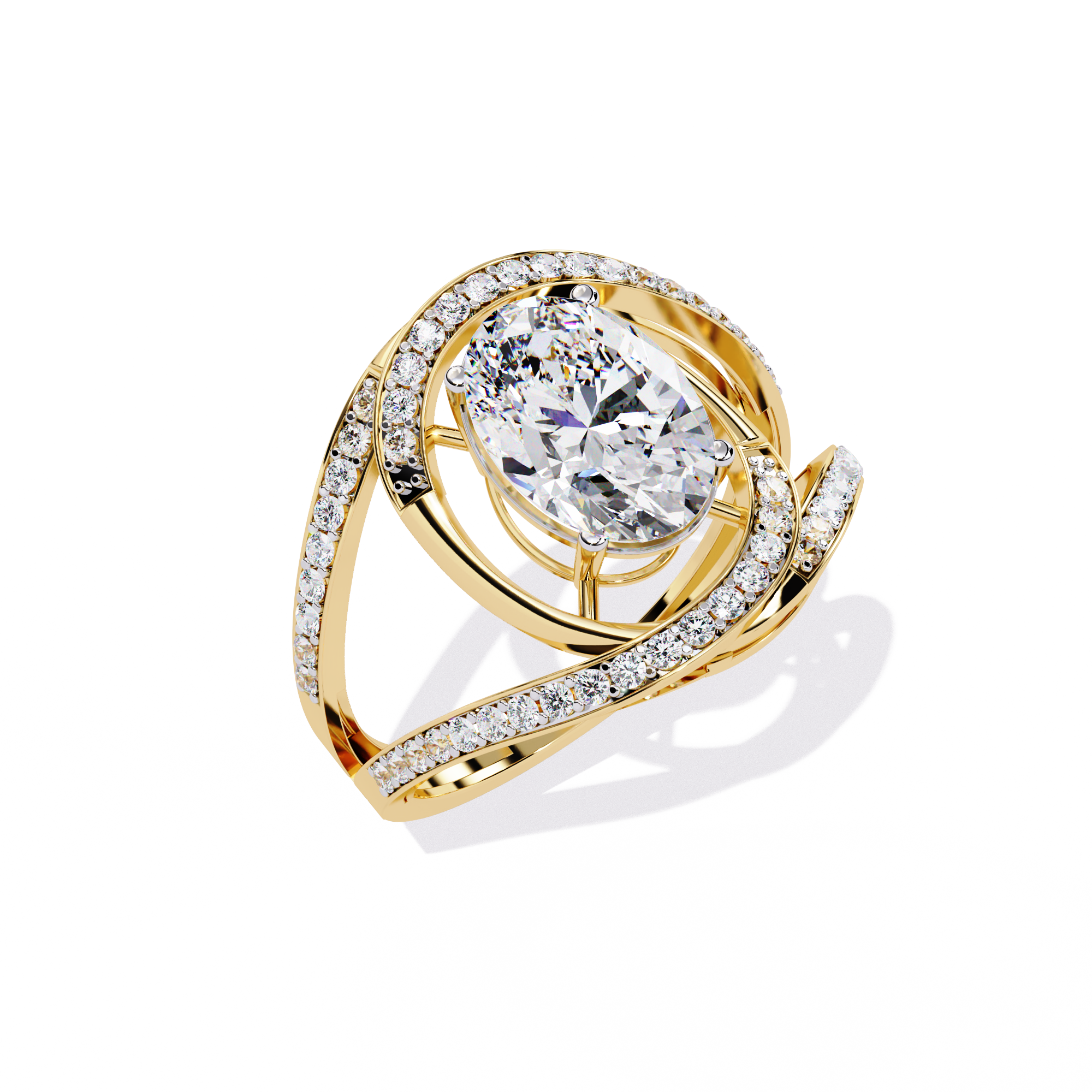WOKE ™ 2.25 CARAT VVS-EF Lab Grown Diamond ring in 14/18k Gold| WOKE