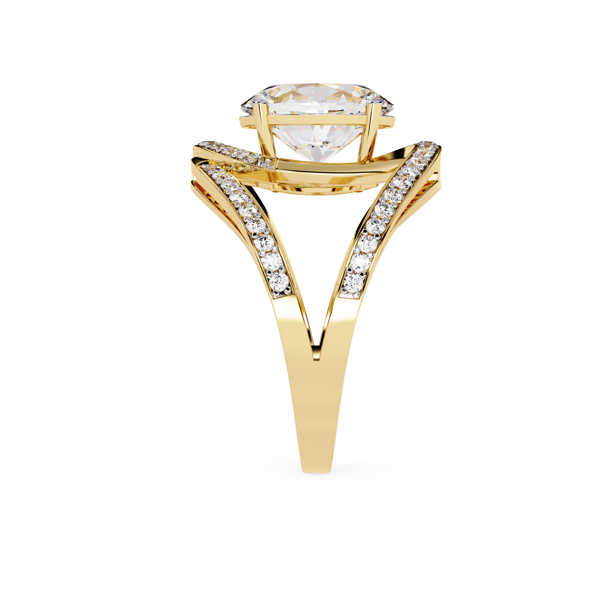 WOKE ™ 2.25 CARAT VVS-EF Lab Grown Diamond ring in 14/18k Gold| WOKE