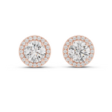 2.9 Ct Round Moissanite Studs in 9K Gold/925 Silver |WOKE
