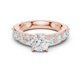 2.5 CT Round Moissanite Ring in 925 Silver/9K Gold |WOKE
