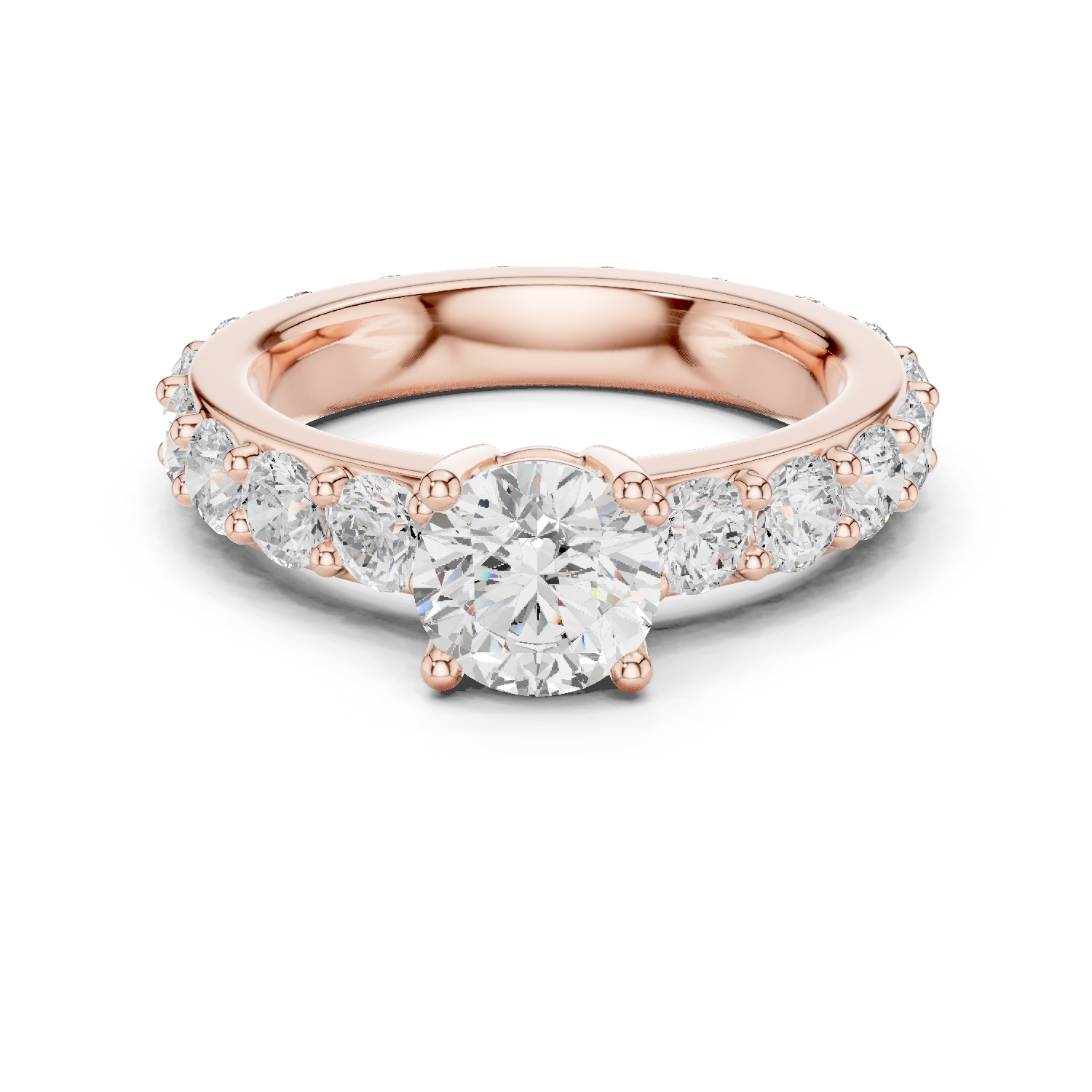 2.5 CT Round Moissanite Ring in 925 Silver/9K Gold |WOKE