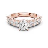 2 TCW Round Moissanite Ring in 9K Gold/925 Silver |WOKE