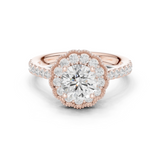 0.549 CT Round Cut Moissanite Ring in 9K Gold/925 Silver |WOKE