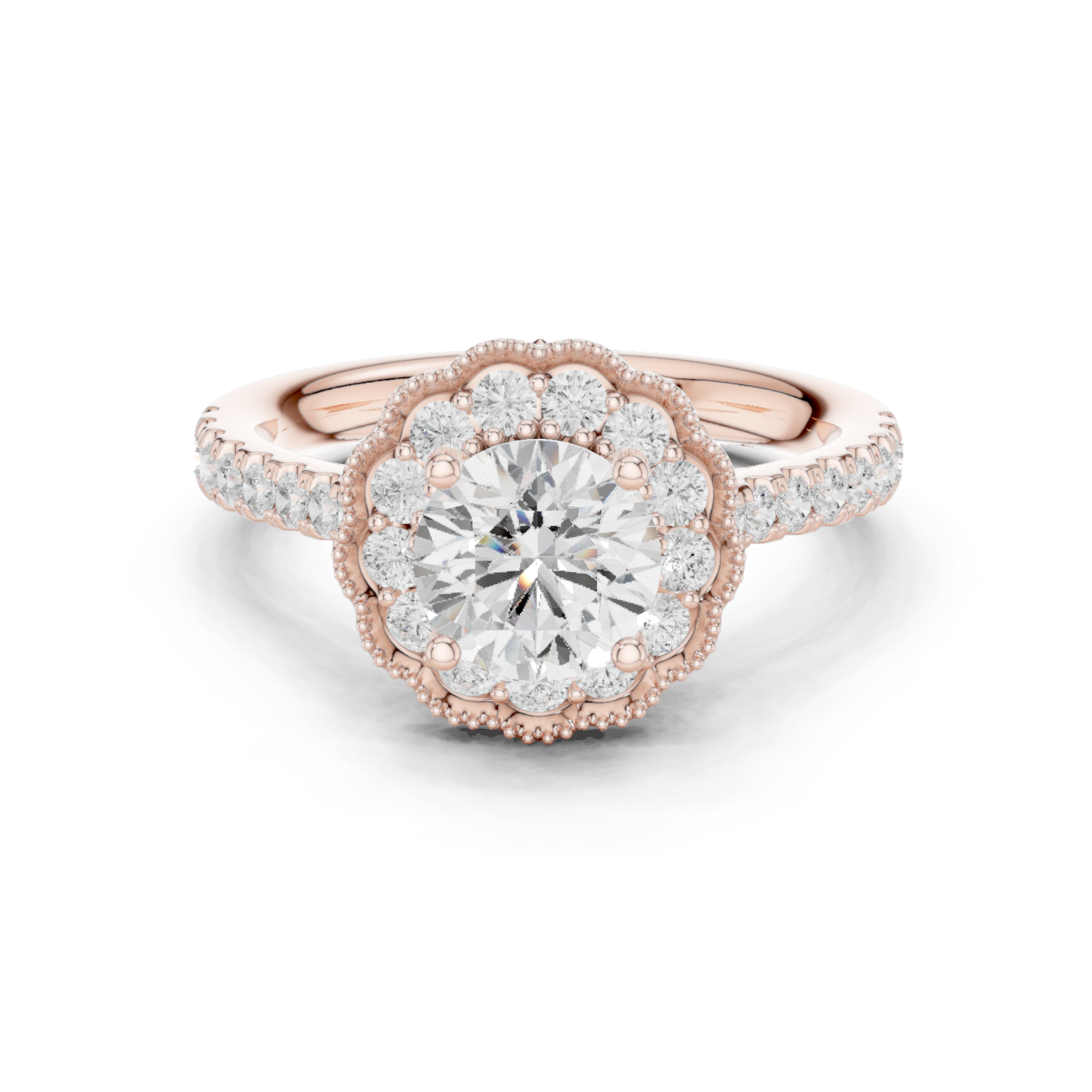 0.549 CT Round Cut Moissanite Ring in 9K Gold/925 Silver |WOKE