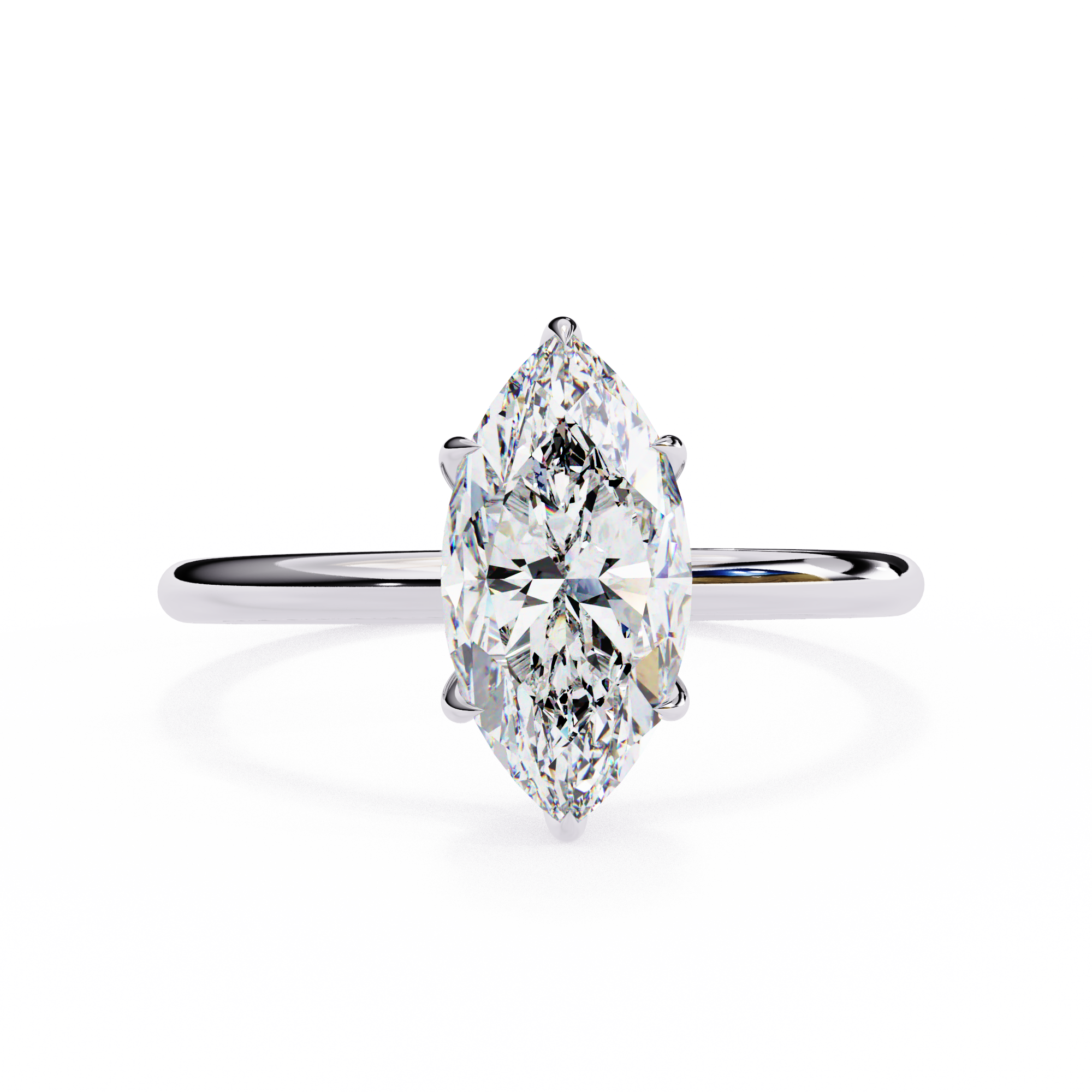 1 CT Marquise Cut Lab Grown Diamond Ring in 9K Gold/14K Gold | WOKE