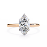 1 CT Marquise Cut Lab Grown Diamond Ring in 9K Gold/14K Gold | WOKE