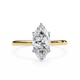 1 CT Marquise Cut Lab Grown Diamond Ring in 9K Gold/14K Gold | WOKE