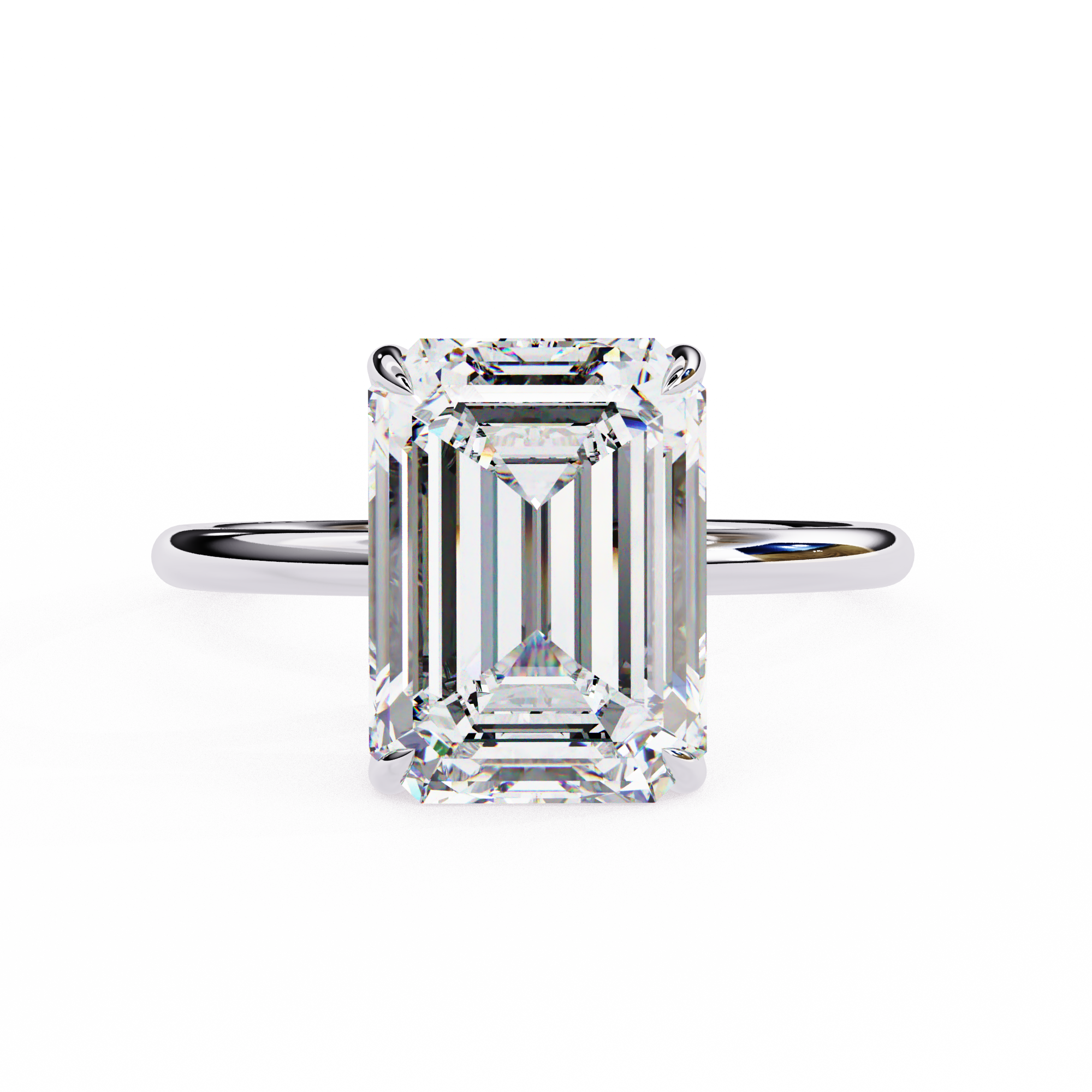 0.9 CT Emerald Cut Ring in 14K Gold  | WOKE