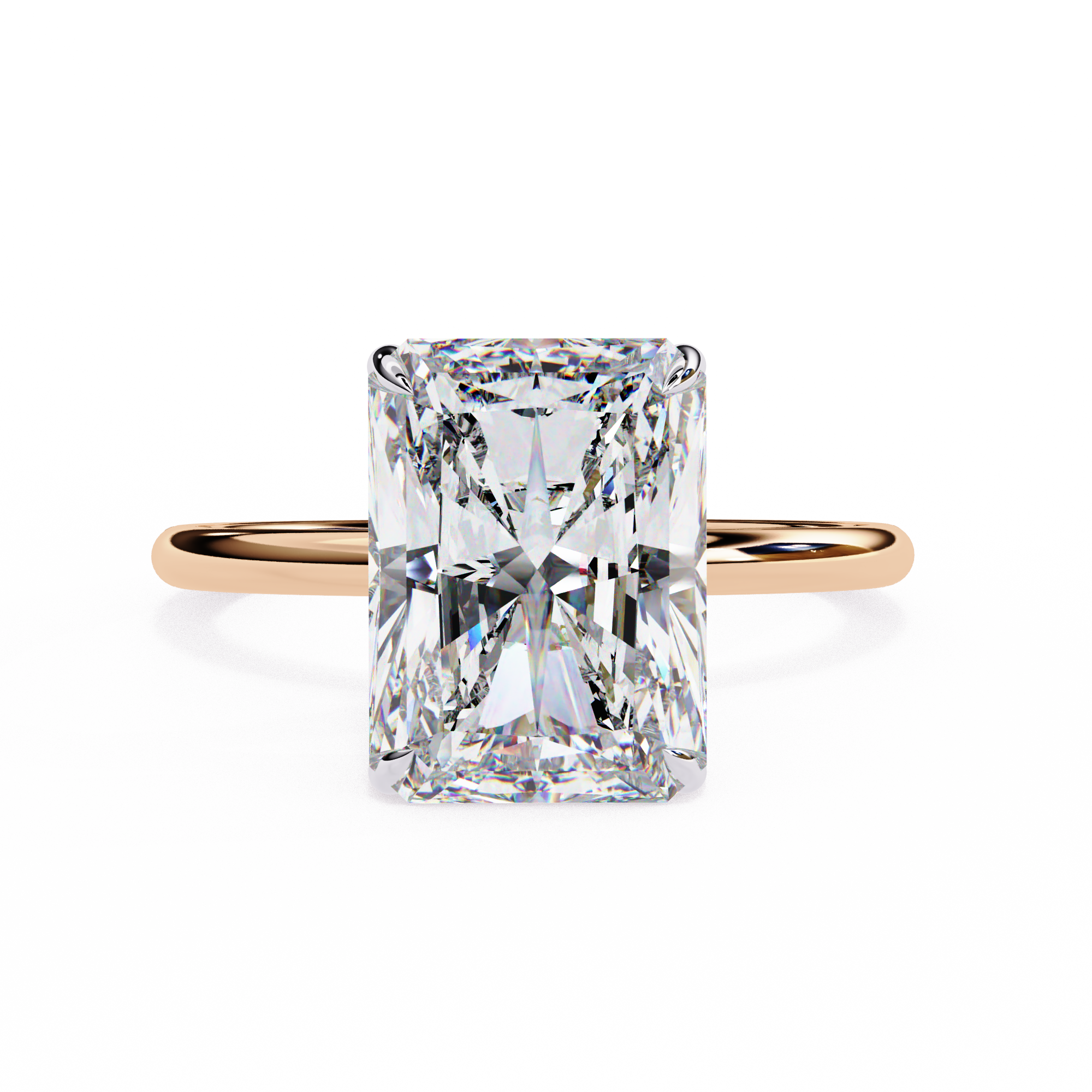 WOKE ™ 1.10 CARAT VVS-EF Radiant Lab Grown Diamond ring in 9K/14K/18k Gold