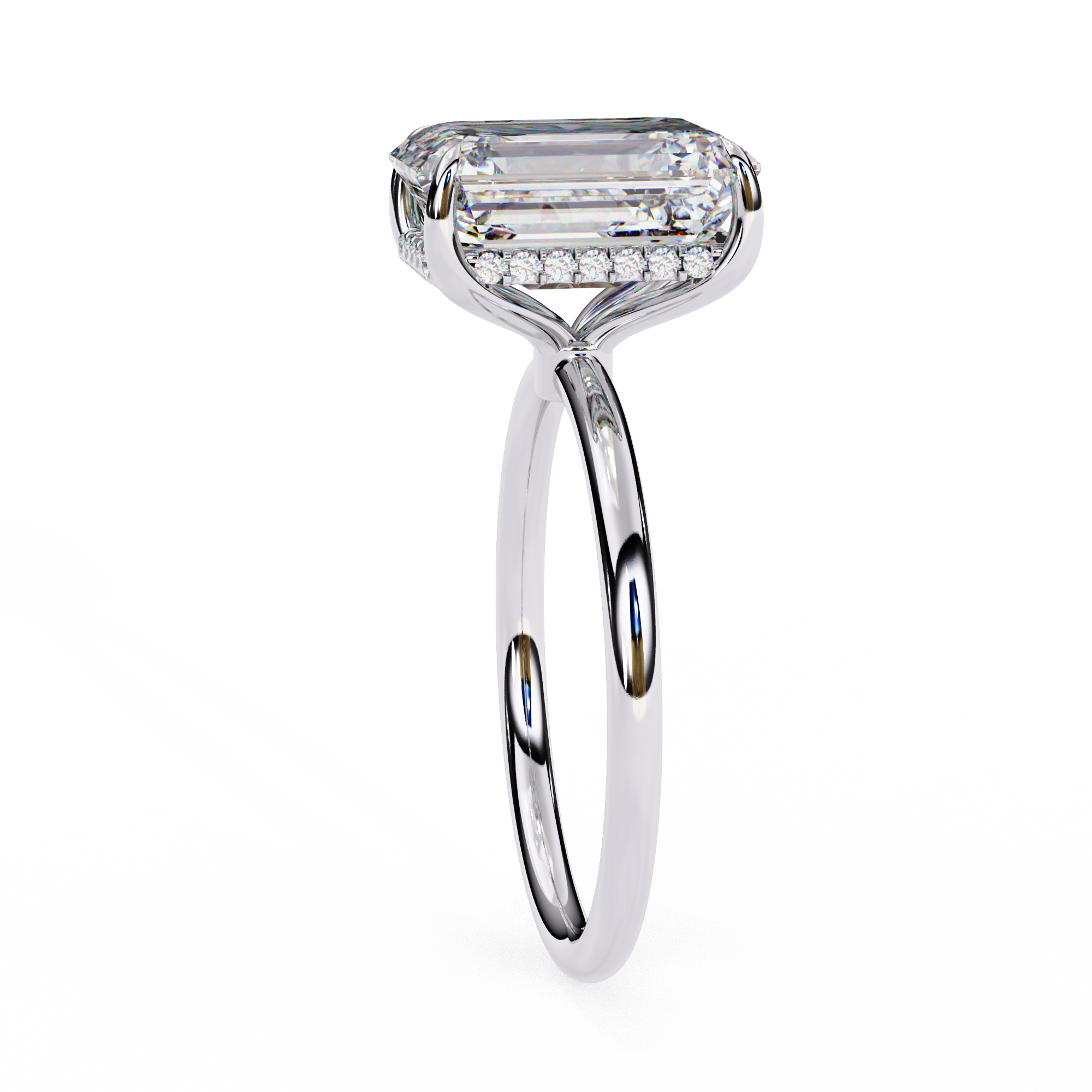 WOKE ™ 1.10 CARAT VVS-EF Radiant Lab Grown Diamond ring in 9K/14K/18k Gold