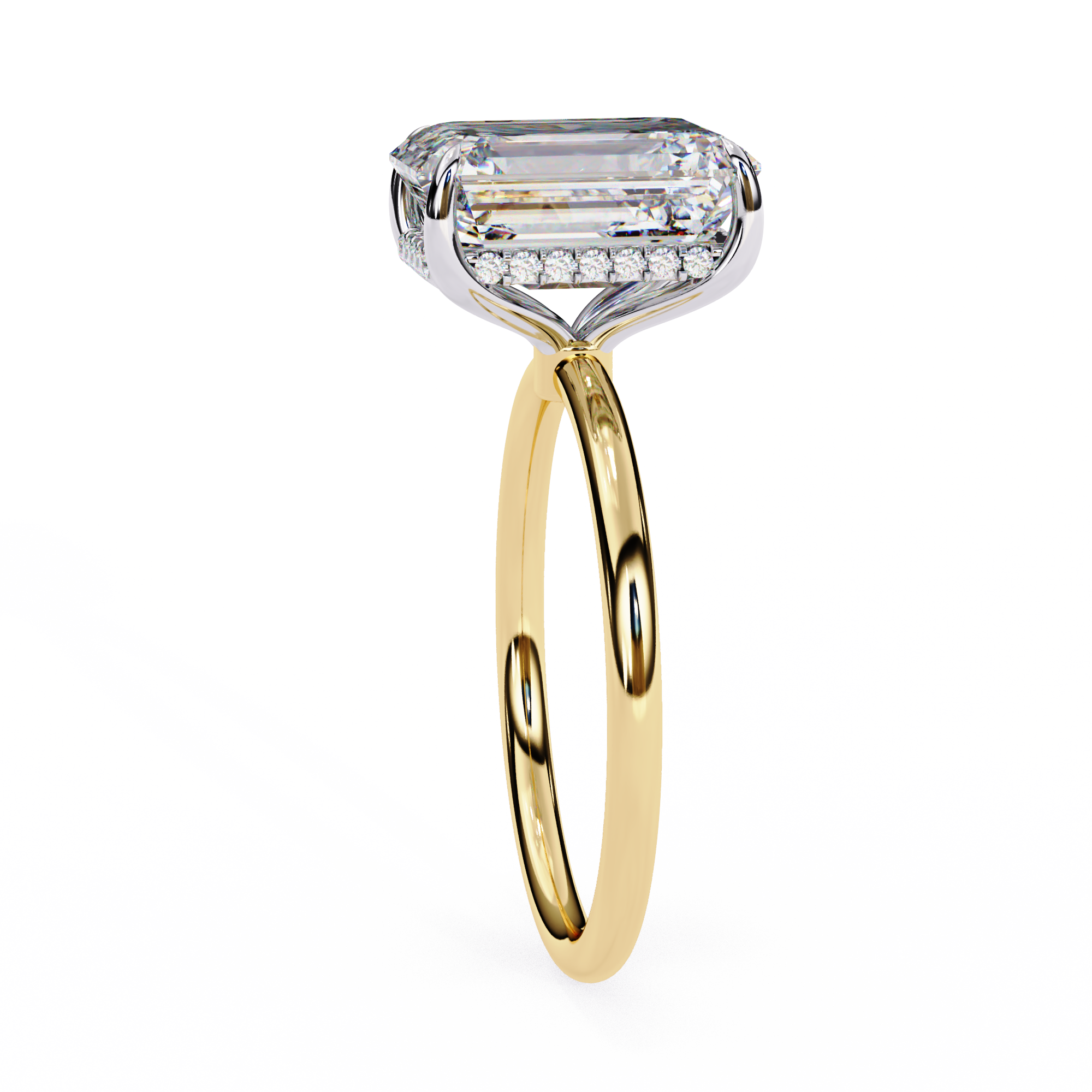 WOKE ™ 1.10 CARAT VVS-EF Radiant Lab Grown Diamond ring in 9K/14K/18k Gold