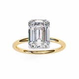 0.9 CT Emerald Cut Ring in 14K Gold  | WOKE
