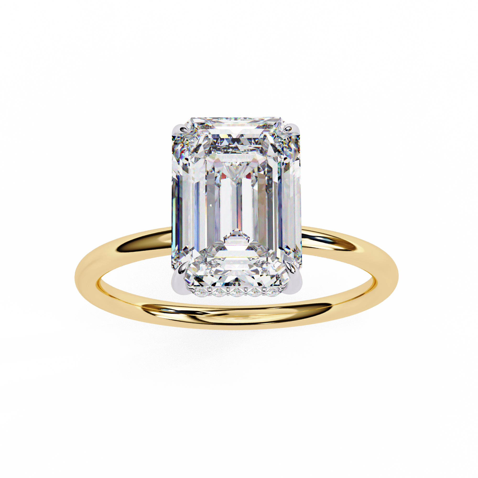 0.9 CT Emerald Cut Ring in 14K Gold  | WOKE