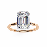 0.9 CT Emerald Cut Ring in 14K Gold  | WOKE
