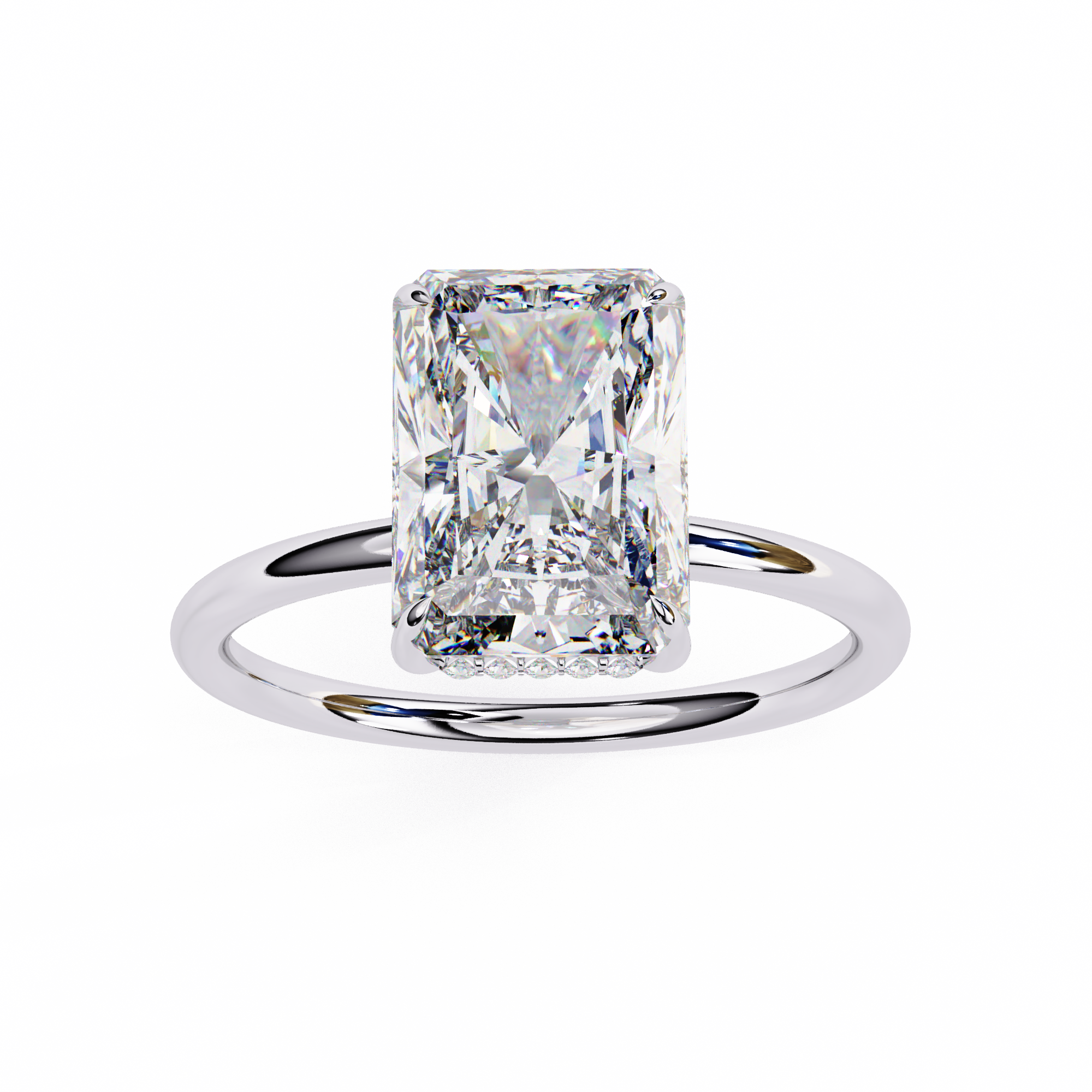 WOKE ™ 1.10 CARAT VVS-EF Radiant Lab Grown Diamond ring in 9K/14K/18k Gold