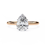 1 CT Pear Cut Lab Grown Diamond Ring in 9K Gold/14K Gold | WOKE