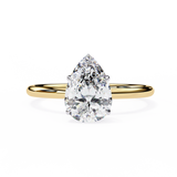 1 CT Pear Cut Lab Grown Diamond Ring in 9K Gold/14K Gold | WOKE