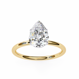 1 CT Pear Cut Lab Grown Diamond Ring in 9K Gold/14K Gold | WOKE