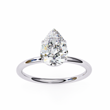 1 CT Pear Cut Lab Grown Diamond Ring in 9K Gold/14K Gold | WOKE