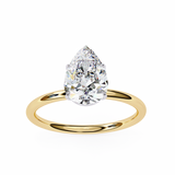 1 CT Pear Cut Lab Grown Diamond Ring in 9K Gold/14K Gold | WOKE