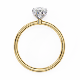 1 CT Oval Lab Grown Diamond Ring in 9K Gold/14K Gold  | WOKE