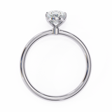 1 CT Oval Lab Grown Diamond Ring in 9K Gold/14K Gold  | WOKE