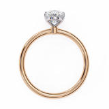 1 CT Oval Lab Grown Diamond Ring in 9K Gold/14K Gold  | WOKE