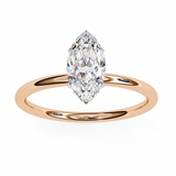 1 CT Marquise Cut Lab Grown Diamond Ring in 9K Gold/14K Gold | WOKE